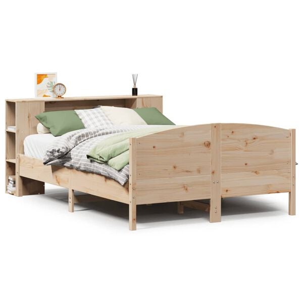 vidaXL Letto Libreria senza Materasso 140x190 cm in Legno di Pino