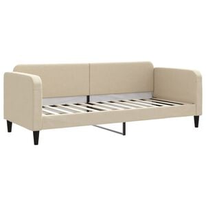 vidaXL Letto da Giorno Crema 80x200 cm in Tessuto
