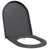 vidaXL Sedile del WC Antracite 49 x 36 x 4 cm Duroplast