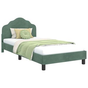 vidaXL Struttura letto bambini con testata Verde Mare 90 x 190 cm
