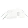 vidaXL Serra con struttura in acciaio bianca 24 m&sup2; 6x4x2,85 m