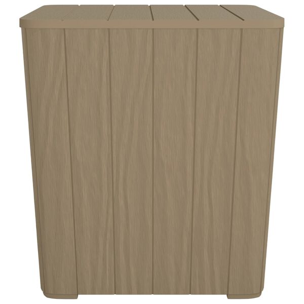 vidaXL Tavolo da Giardino con Coperchio Polipropilene Marrone Chiaro