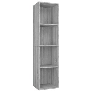 vidaXL Libreria/Mobile TV Grigio Sonoma 36x30x143 cm Legno Multistrato