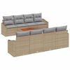 vidaXL Set Divano da Giardino 9 pcs Beige e Grigio Chiaro polyrattan