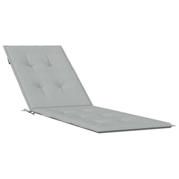 vidaXL Cuscino per Sdraio Grigio Chiaro M&eacute;lange (75+105)x50x3 Tessuto