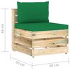 vidaXL Set Salotto da Giardino con Cuscini 10pz Legno Impregnato Verde
