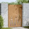 vidaXL Cancello da giardino 85x150 cm in acciaio Corten con design erba