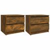 vidaXL Comodini Rovere Fumo 2 pz 50x39x43,5 cm in Legno Multistrato