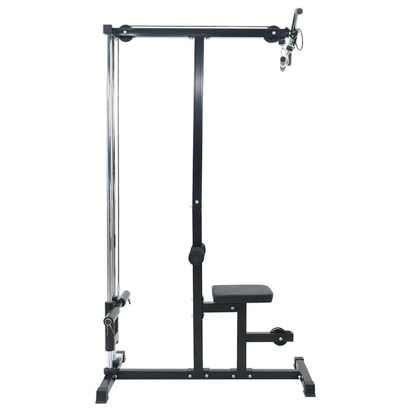 vidaXL Lat machine Nero 110 x 70 x 187 cm Acciaio verniciato a polvere