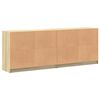 vidaXL Libreria con Ante Rovere Sonoma 204x37x75 cm Legno Multistrato