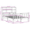 vidaXL Letto Libreria senza Materasso Bianco 160x200 cm Legno di Pino