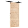 vidaXL Porta scorrevole 80 x 208 cm Legno Massello di Pino Naturale