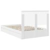 vidaXL Letto con Contenitore Bianco 120 x 190 cm Legno multistrato