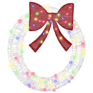 vidaXL Corona 60 LED Multicolore 76 x 76 x 8,5 cm Acrilico