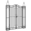 vidaXL Cancello da Giardino Nero 121x8x150 cm in Ferro Battuto
