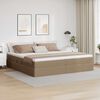 vidaXL Letto con contenitore e materasso Cappuccino 200 x 200 cm