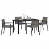 vidaXL Set da Pranzo per Giardino 5 pcs Grigio