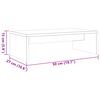 vidaXL Supporto Monitor Marrone Cera 50x27x15 cm Legno Massello Pino