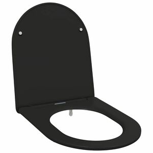 vidaXL Sedile del WC Nero 47 x 36 x 3,4 cm Duroplast