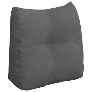 vidaXL Cuscino per Schiena Grigio scuro 45 x 24 x 50 cm Tessuto