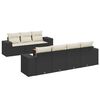 vidaXL Set Divani da Giardino con Cuscini 8 pz Nero in Polyrattan