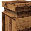 vidaXL Comodino con LED Legno Antico 35x39x55 cm in Truciolato