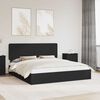 vidaXL Letto con Contenitore Nero 200 x 200 cm Legno multistrato