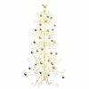 vidaXL Albero di Natale in metallo con supporto Oro 180 cm