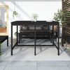 vidaXL Tavolo da Giardino Nero 159,5x82,5x110cm Legno Massello di Pino