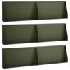 vidaXL Muro di contenimento 6 pz 80 x 12 x 30 cm Acciaio Verde Oliva