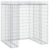 vidaXL Parete Gabbioni Bidone Spazzatura 110x91x120 cm Ferro Zincato