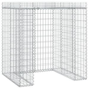 vidaXL Parete Gabbioni Bidone Spazzatura 110x91x120 cm Ferro Zincato