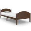vidaXL Giroletto senza Materasso Marrone Scuro 100x200 cm Legno Pino