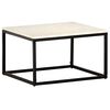 vidaXL Tavolino da Salotto Bianco 60x60x35cm Pietra Vera Testura Marmo