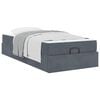 vidaXL Struttura letto con materasso 2 pcs Grigio Sfumato Velluto