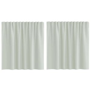 vidaXL Tende in Voile con Tasche per Aste 2 pz Grigio Chiaro