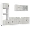 vidaXL Set Mobili da Cucina 7 pz Kalmar Grigio Sonoma in Truciolato