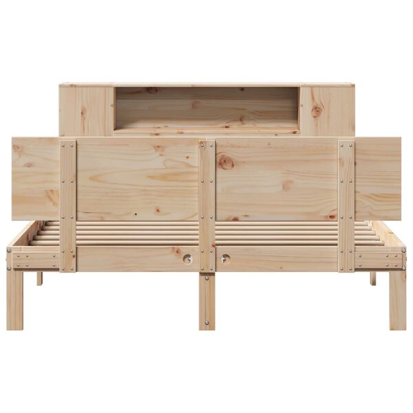 vidaXL Letto Libreria senza Materasso 120x200cm Legno Massello di Pino