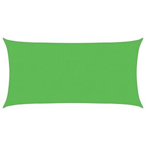 vidaXL Vela Parasole 160 g/m&sup2; Rettangolare Verde Chiaro 2x3,5 m HDPE