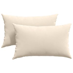 vidaXL Cuscini da Divano 2 pcs Beige 50 x 30 cm Tessuto