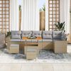 vidaXL Set Divano da Giardino 11 pcs Beige e Grigio Chiaro polyrattan