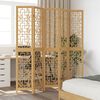 vidaXL Divisorio Ambienti 5 Pannelli Marrone Legno Massello Paulownia