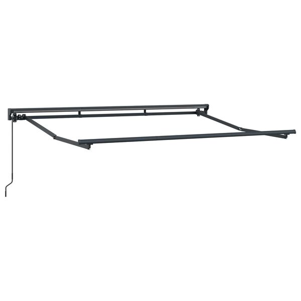 vidaXL Tenda retrattile manuale Arancione, Grigio e Blu 3,5 x 2 m