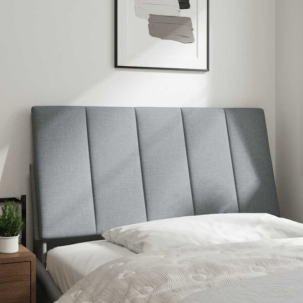 vidaXL Cuscino Testiera Hanko Grigio Chiaro 100 cm in Tessuto