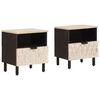 vidaXL Armadio da Notte 2 pz Bianco 40 x 33 x 46 cm