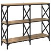 vidaXL Tavolo consolle Rovere artigianale 100 x 28 x 80,5 cm