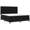 vidaXL Letto a Sorgente LED con testiera Nero 180 x 200 cm Tessuto