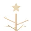 vidaXL Albero di Natale in legno con supporto Naturale 150 cm
