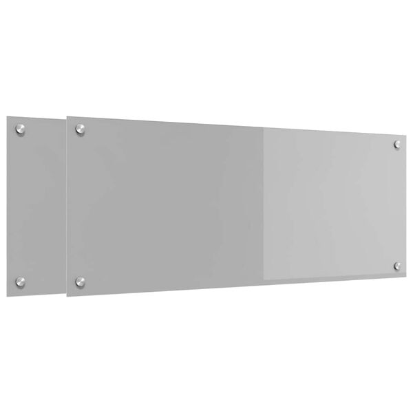 vidaXL Rivestimento da Cucina 2 pcs Grigio chiaro 100 x 40 cm