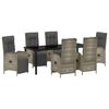 vidaXL Set da Pranzo per Giardino 7 pz Grigio polyrattan